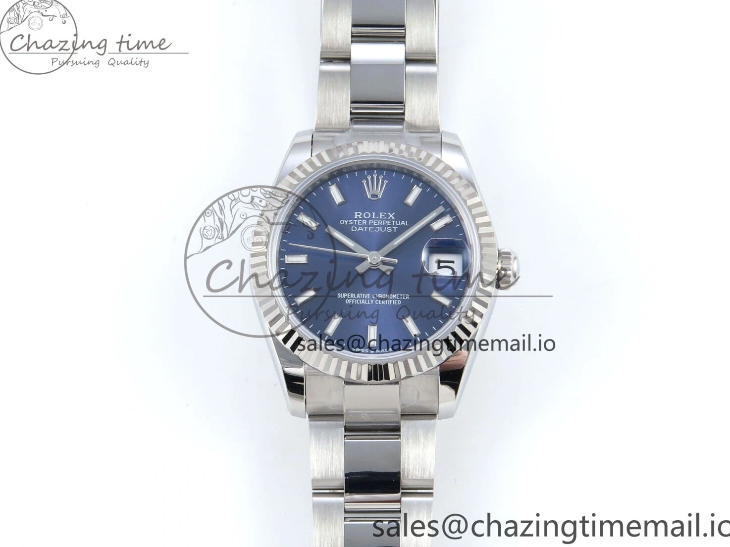 MiroTime 0417 DateJust 31 278274 ARF 1:1 Best Edition 904L Steel Blue Dial Stick Marker on SS Oyster Bracelet ETA MultiPurpose 554